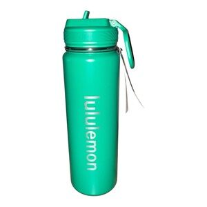 Lululemon Back to Life Sport Bottle 24oz Straw Lid Raceway Green NWT Gym Water